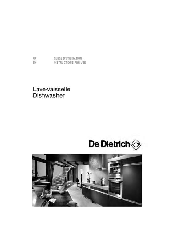 Notice lavevaisselle DE DIETRICH DVH1245J Trouver une solution à un — free download